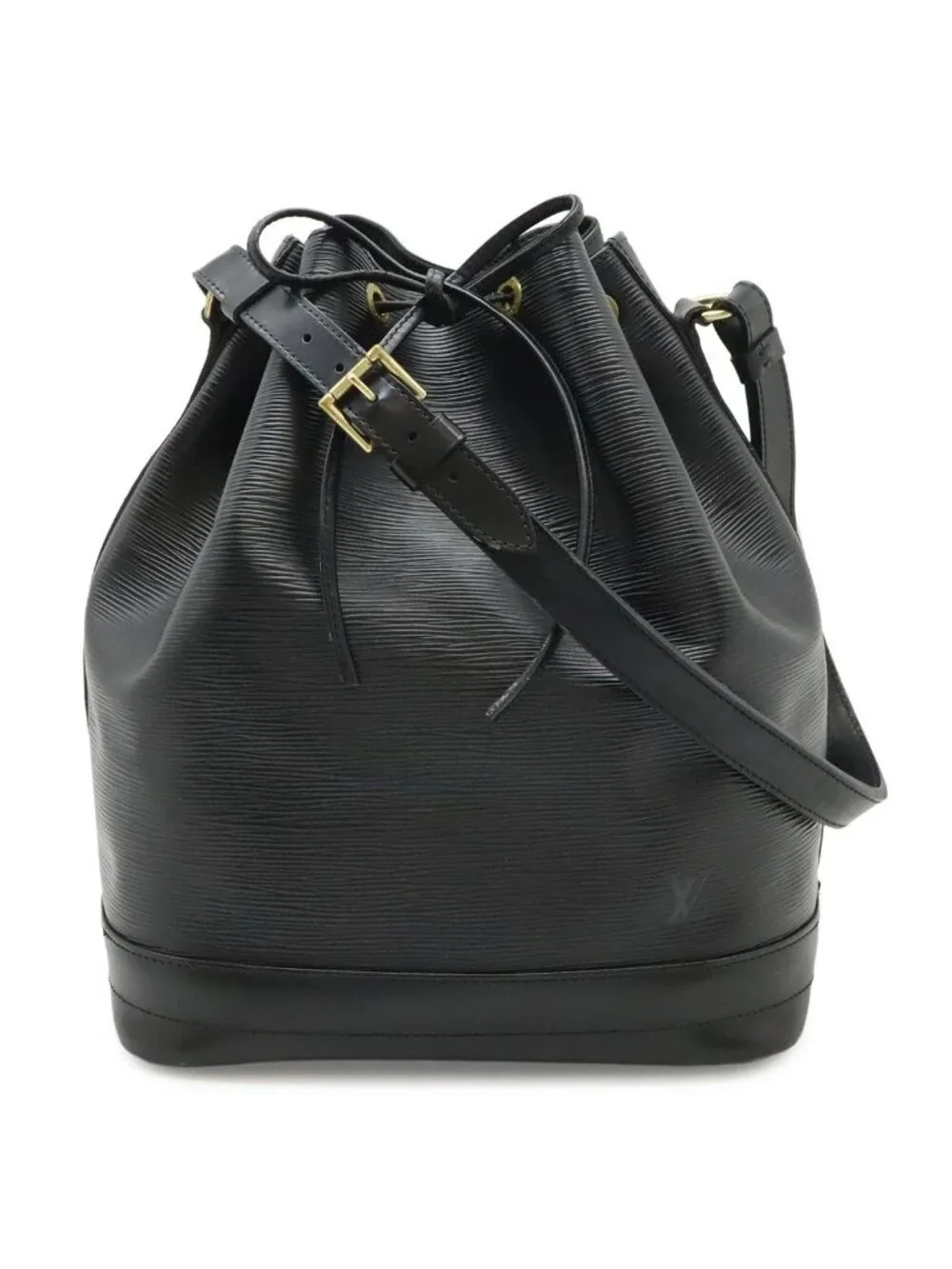 Louis Vuitton Epi Noe Shoulder Bag Drawstring Noir Black Gold